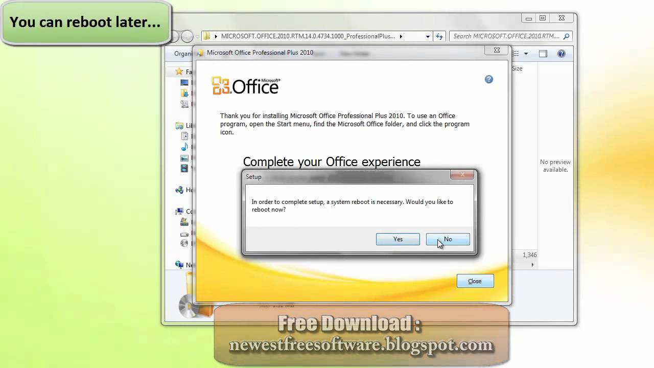 download office 2010 free setup